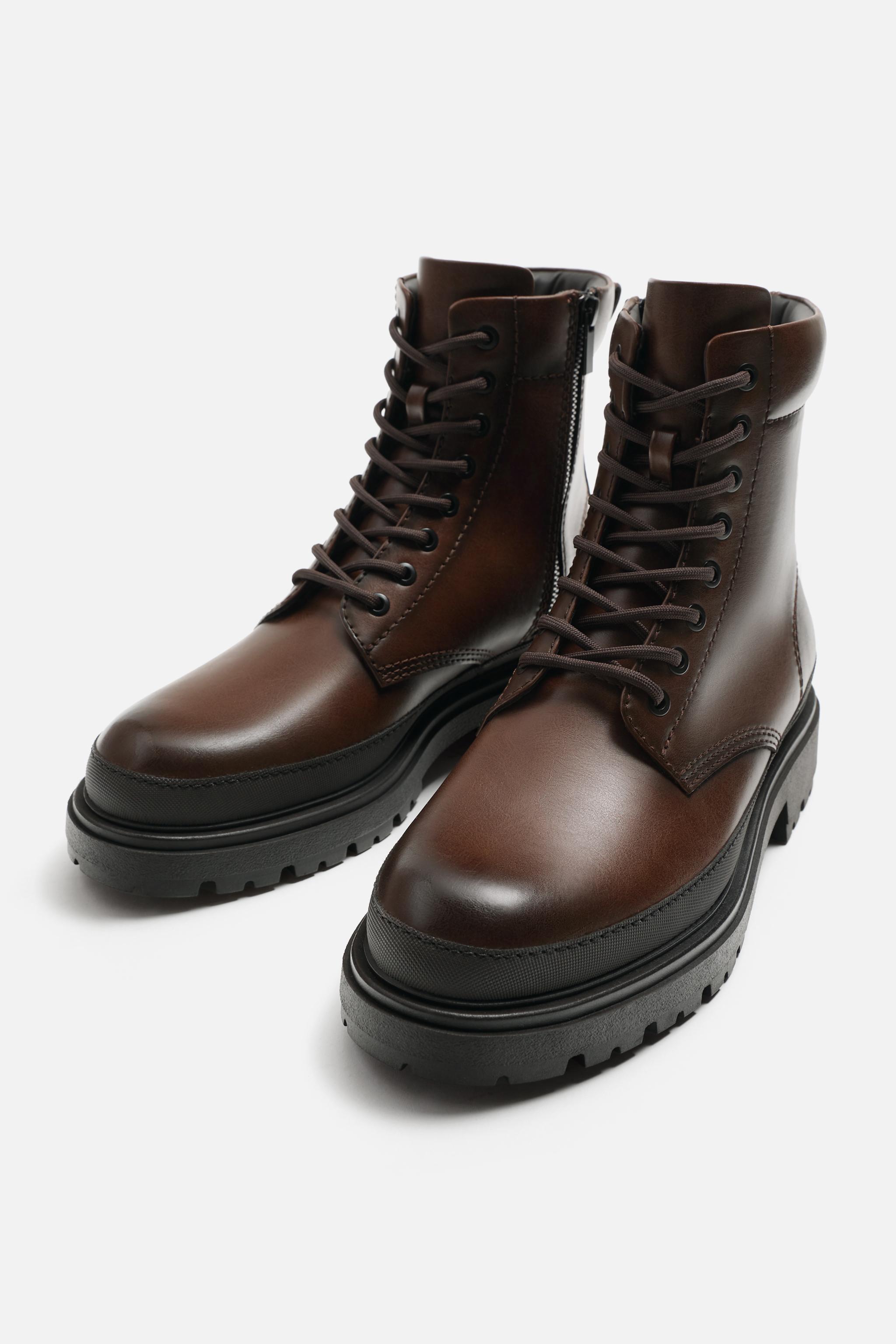 LACE-UP BOOT WITH LUG TRACK Product Image