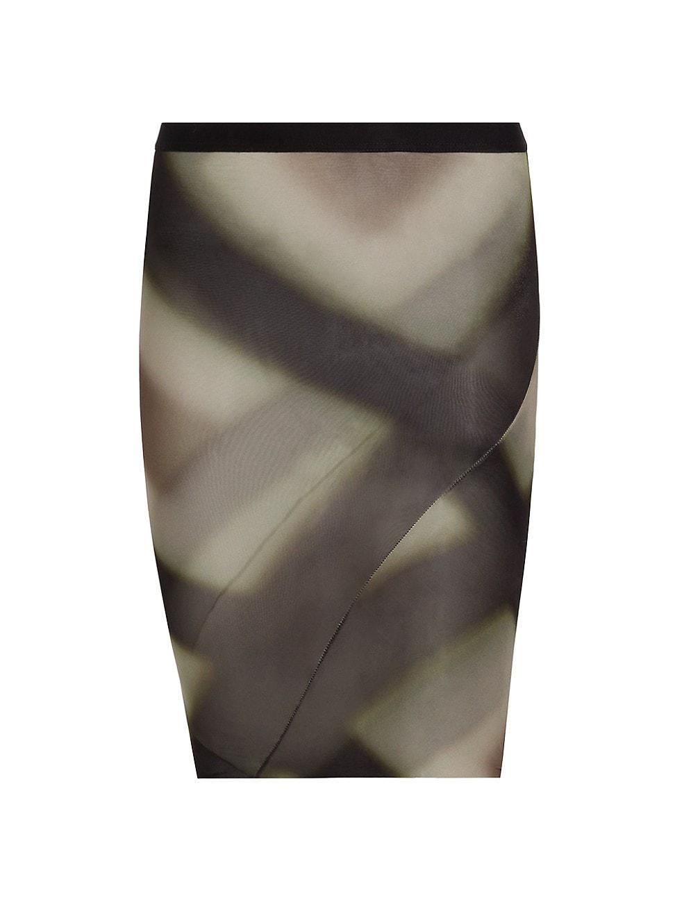 Womens Wolfy Sheer Printed Pencil Skirt Product Image