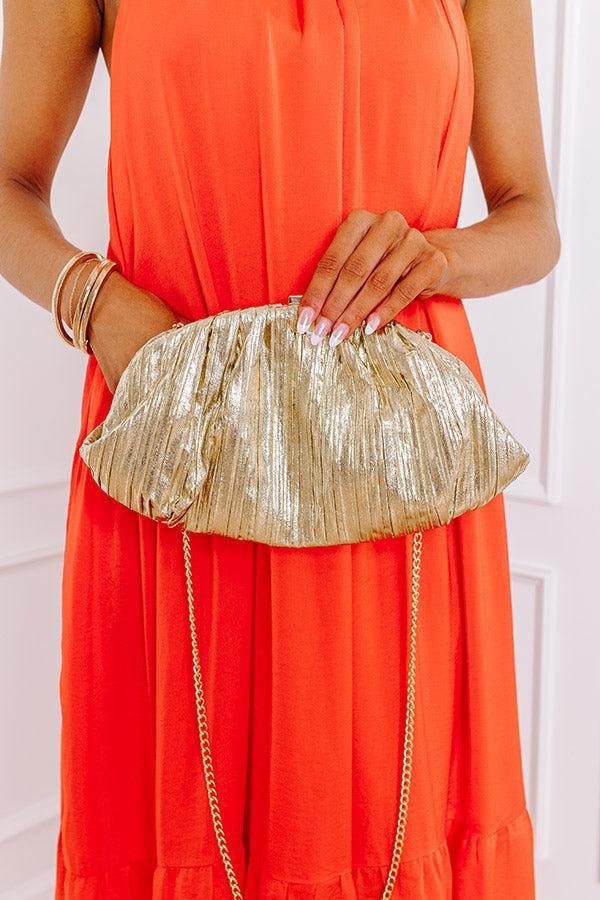 Golden Moment Metallic Clutch Product Image