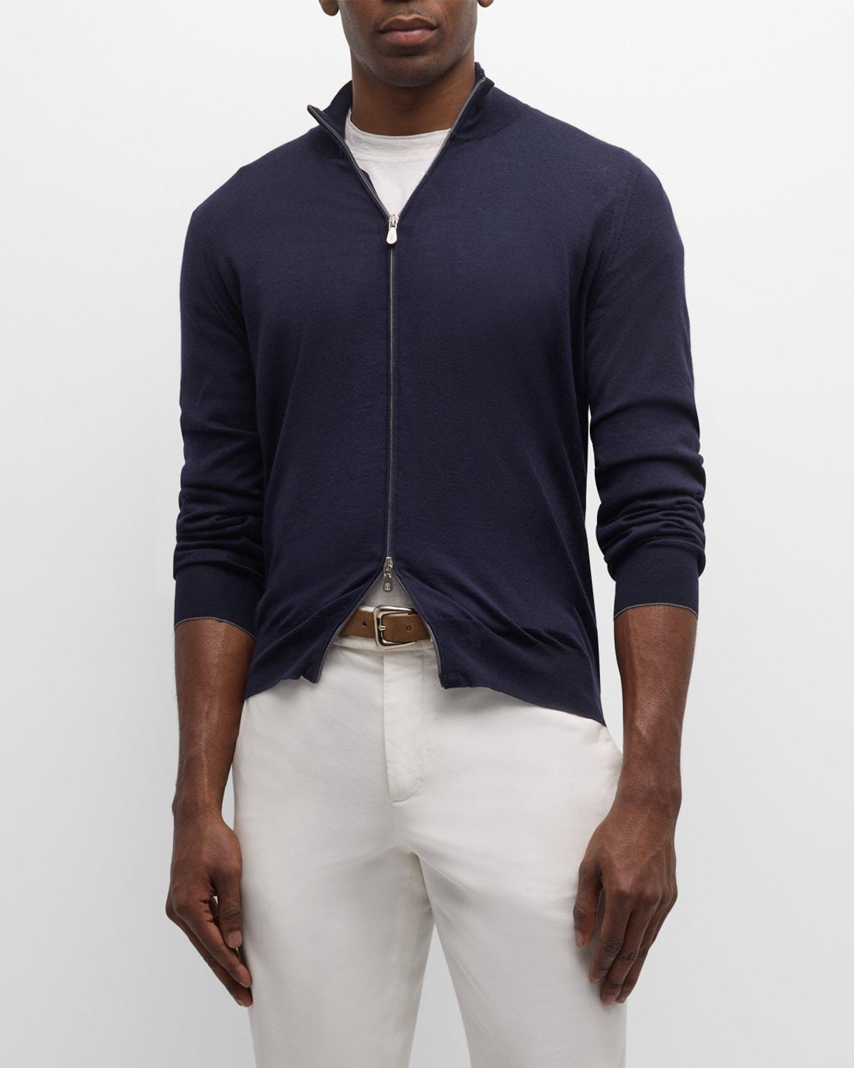 Mens Wool-Cashmere Quarter-Zip Sweater Product Image