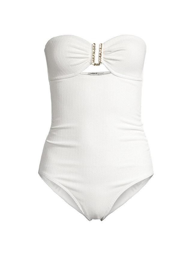 Womens Lisa Ruched Bandeau One-Piece Swimsuit Product Image