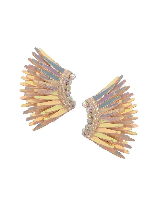 Womens Madeline 14K-Gold-Plated & Mixed-Media Mini Wing Earrings Product Image