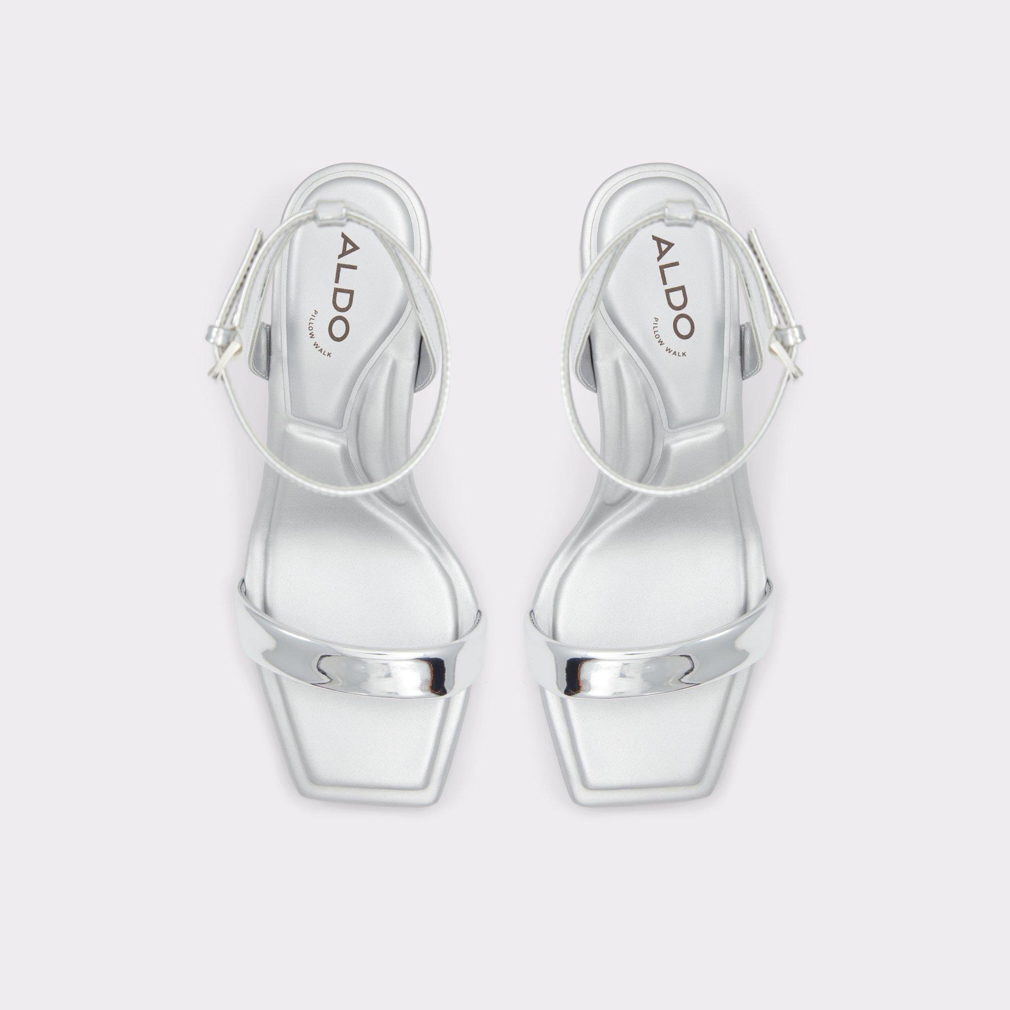 Aurorai Silver Women's Block Heels | ALDO US Product Image