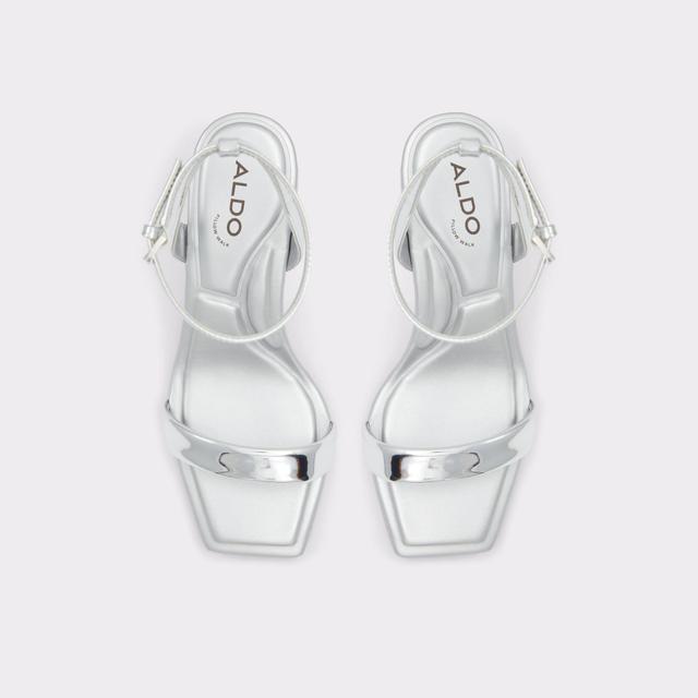 Aurorai Silver Women's Block Heels | ALDO US Product Image