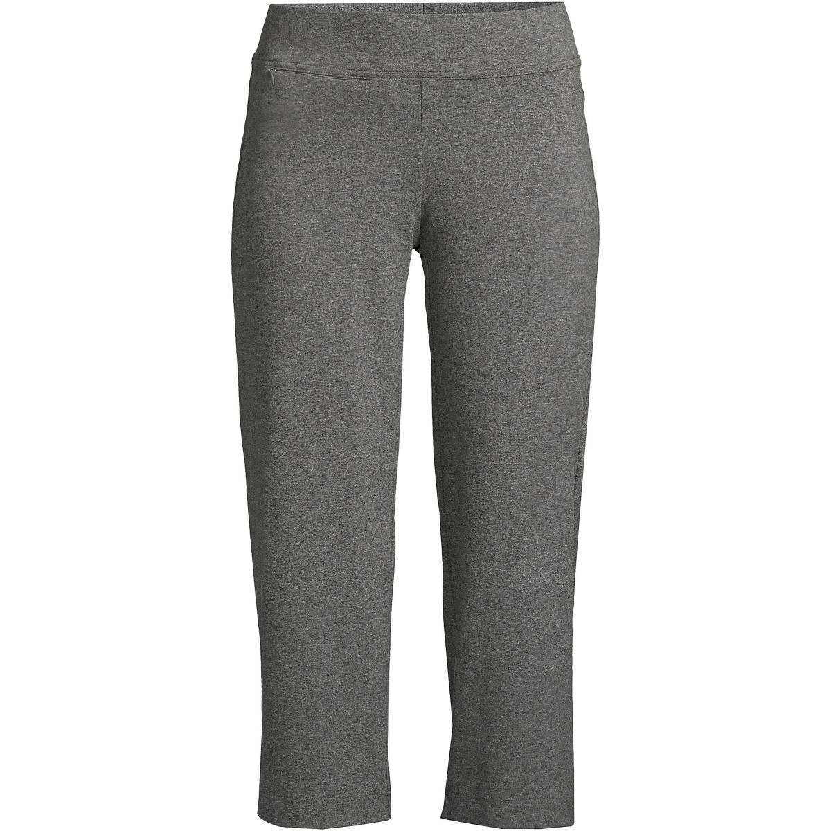 Womens Lands End Starfish Straight-Leg Pull-On Crop Pants Grey Heather Product Image