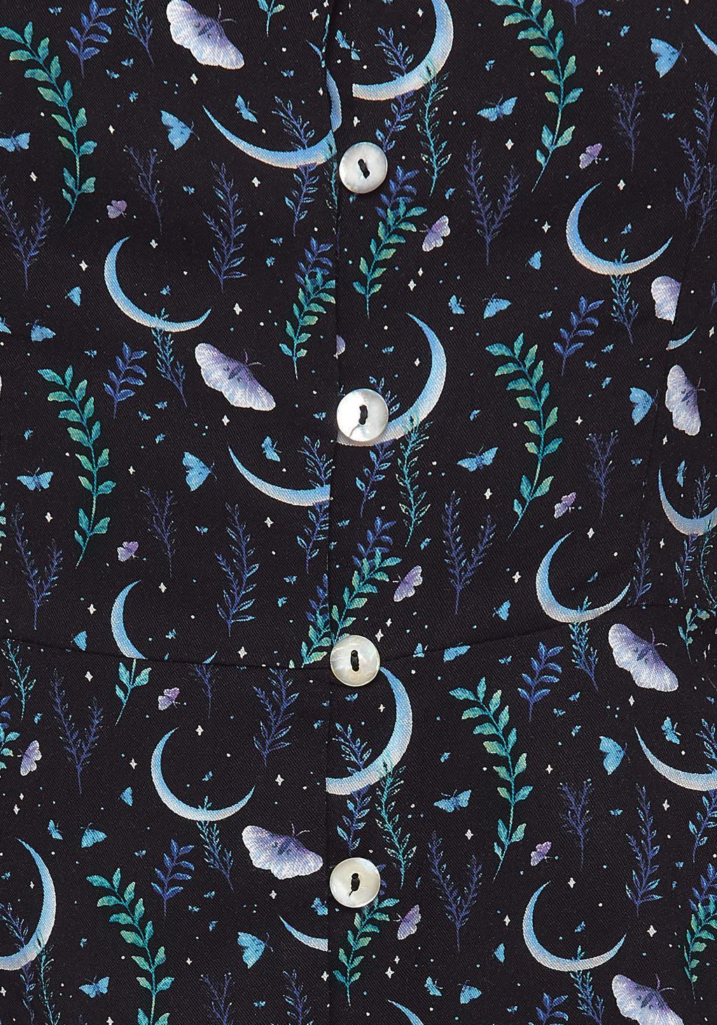 Diana Moon Moth Button Up Top Product Image