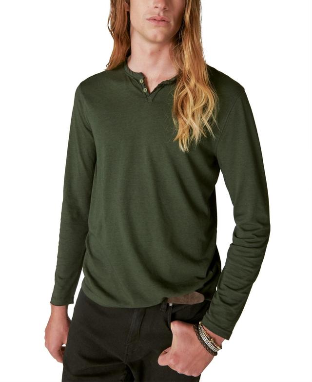 Lucky Brand Mens Long Sleeve Burnout Notch Shirt Product Image