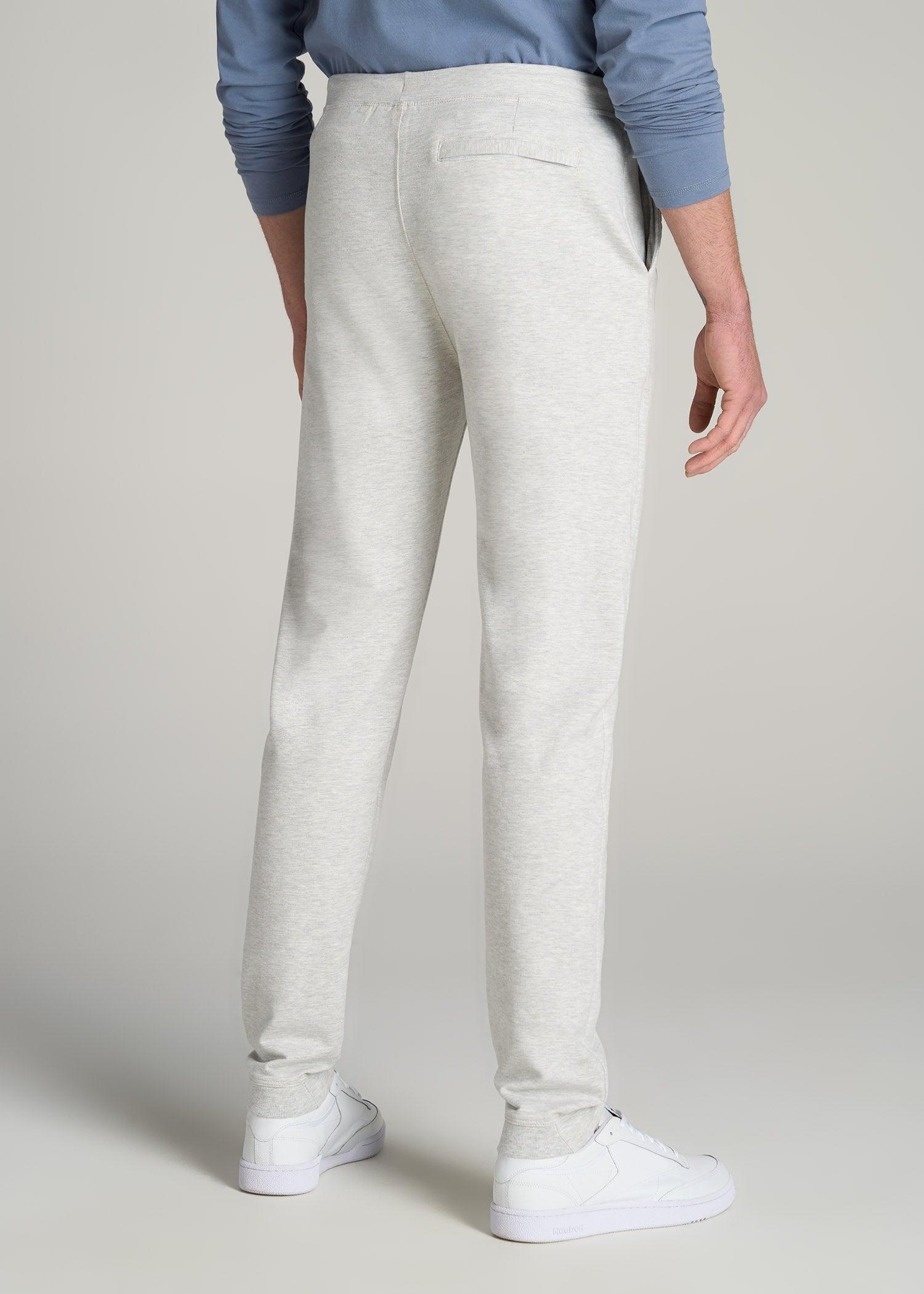 Microsanded French Terry Sweatpants for Tall Men in Grey Mix Male Product Image