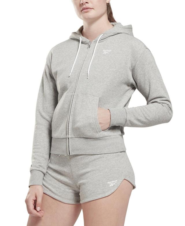 Reebok Womens French Terry Zip-Front Hoodie Product Image