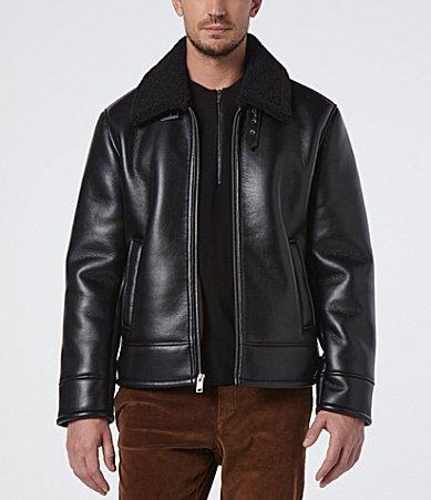 Marc New York Mens  Faux Sherpa Collar Cadman Pilot Jacket Product Image