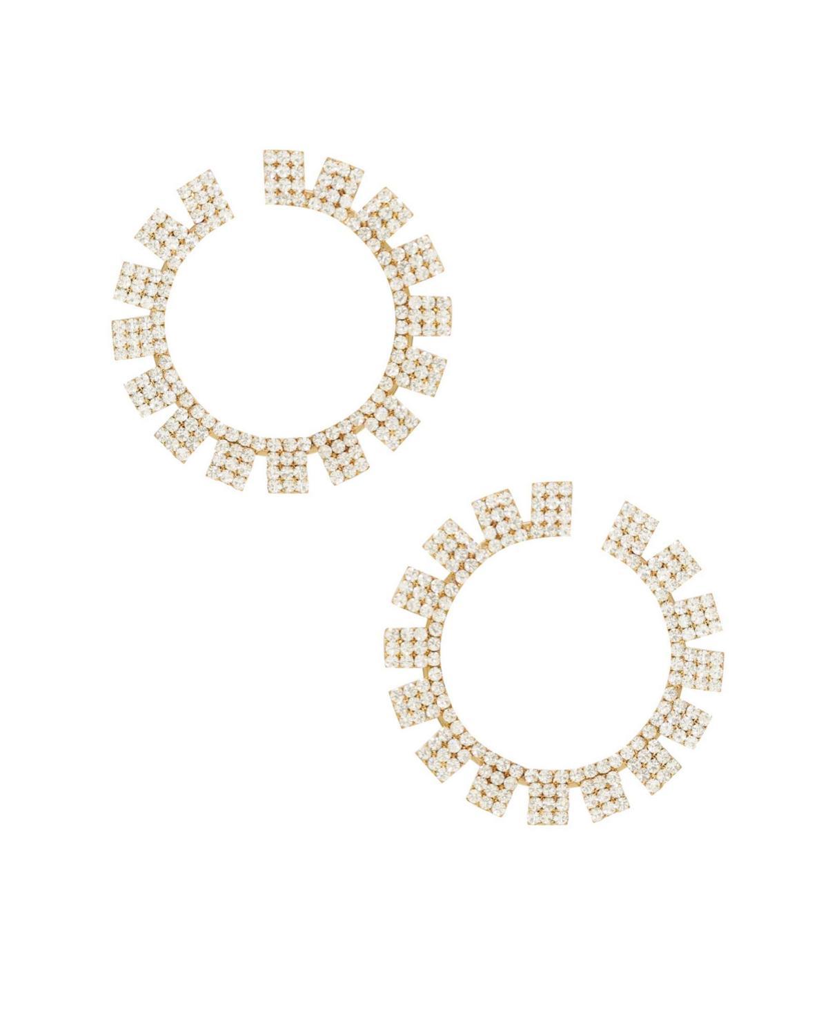 Ettika 18K Gold Crystal Sunbeam Womens Earrings Product Image