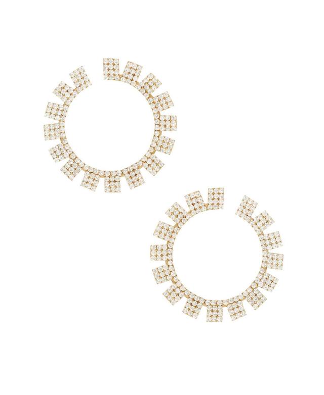 Ettika Crystal Sunbeam Hoop Earrings Product Image