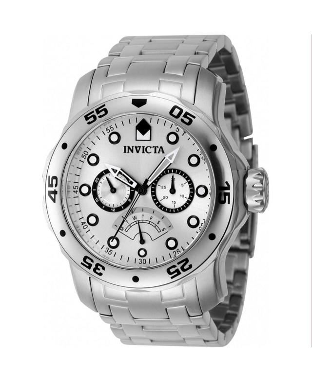 Invicta Mens 46994 Pro Diver Quartz Chronograph Silver Dial Watch - Silver Product Image