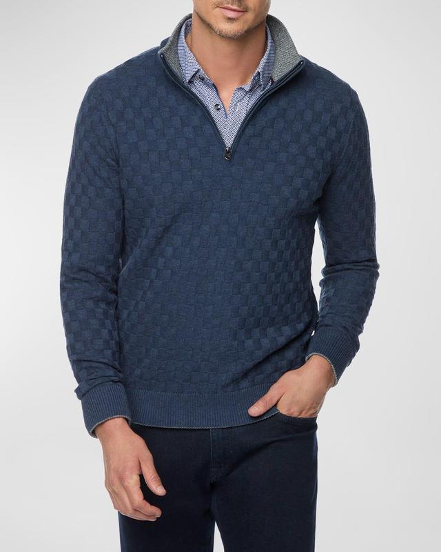 Men's Gavino Cotton Quarter-Zip Sweater Product Image