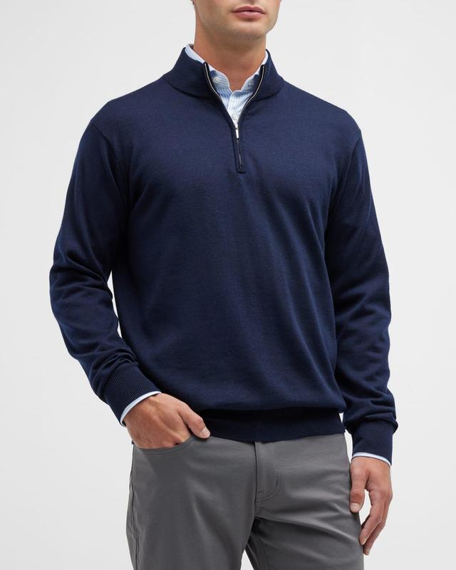 Peter Millar Crown Soft Quarter Zip Merino Wool Blend Pullover Product Image