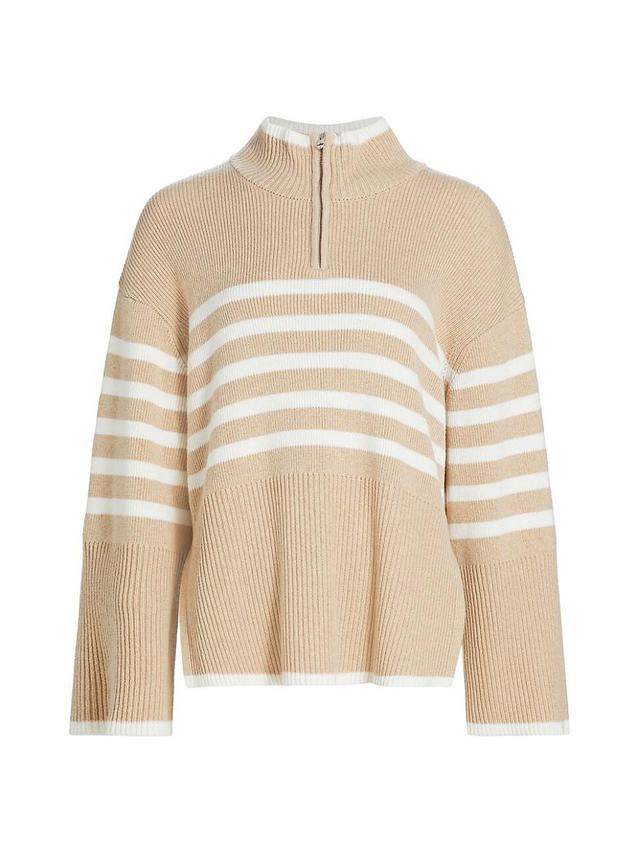 Womens Tessa Ribbed Quarter-Zip Sweater Product Image