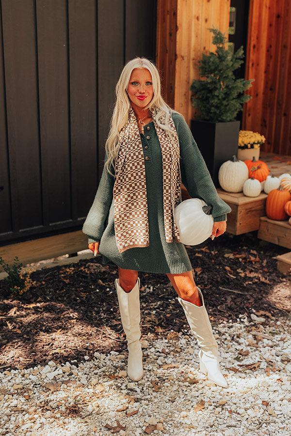 Pumpkin Spice Feels Knit Sweater Dress Product Image