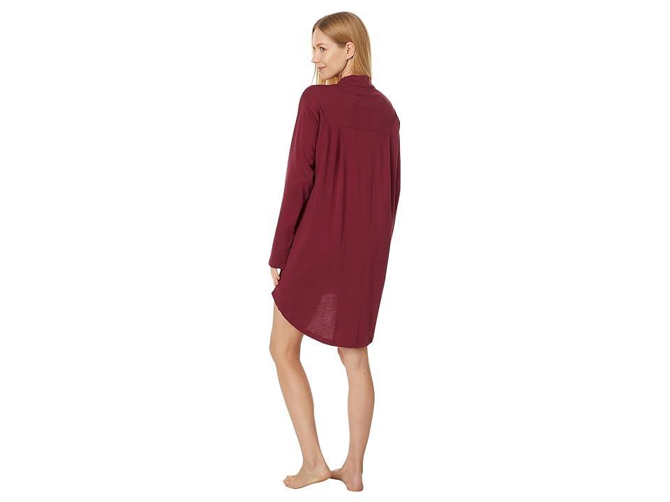 Skin Organic Cotton Camellia Sleepshirt (Wine) Women's Pajama Product Image