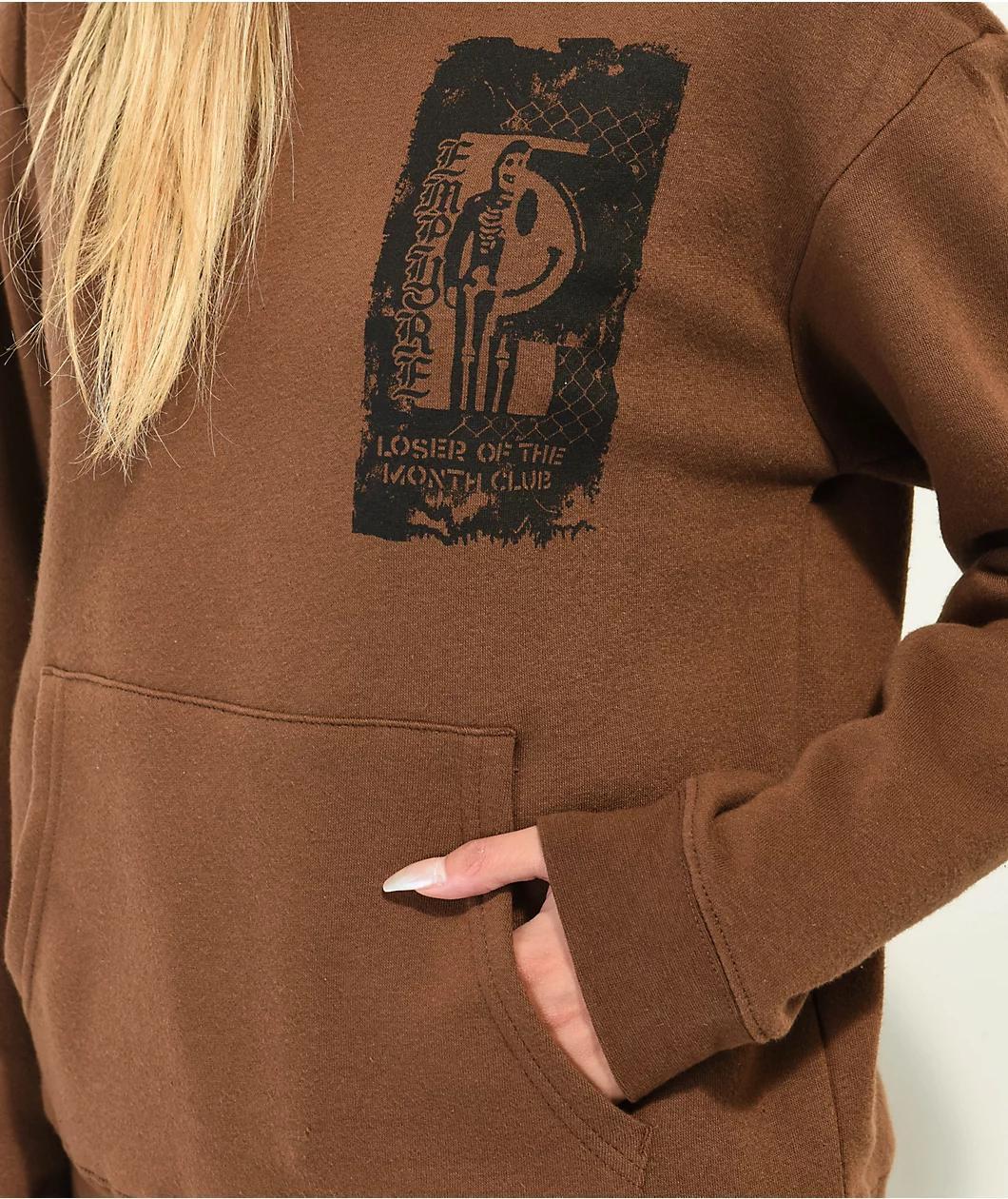 Empyre Laroso Skull And Bones Brown Hoodie Product Image