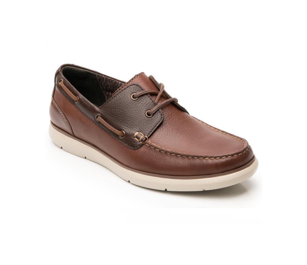 Flexi Mens Men s Tan Leather Boat Shoes By Product Image