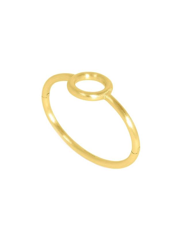 Womens Dune 22K-Gold-Plated Oval Hinged Bangle Product Image