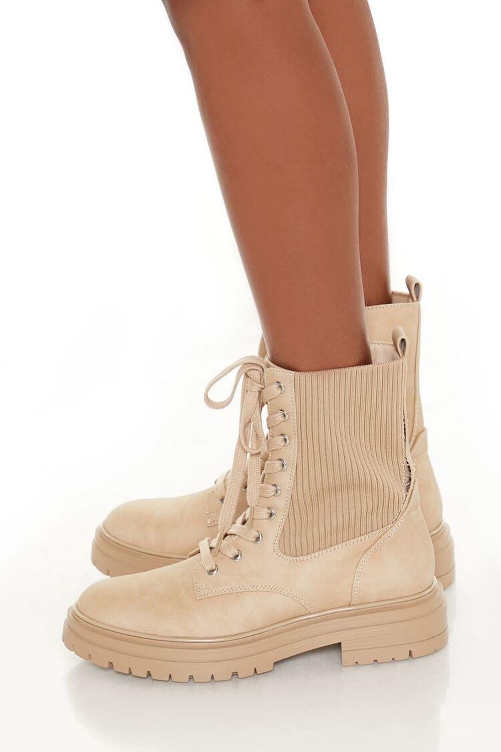 Faux Suede Combat Booties | Forever 21 Product Image