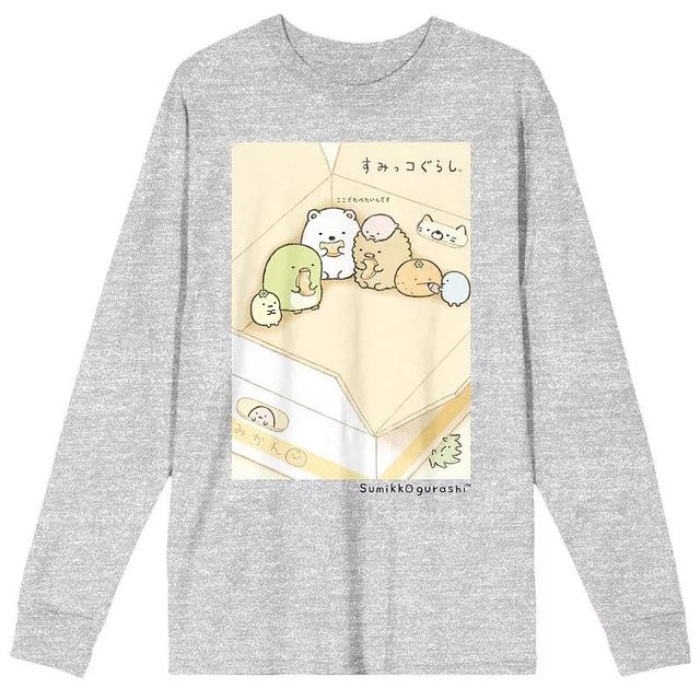 Mens Sumikko Gurashi Cute Corner Long Sleeve Graphic Tee Product Image