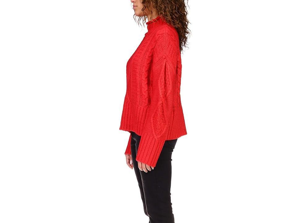 Sanctuary Warm Up Cable Sweater (Rouge) Women's Clothing Product Image