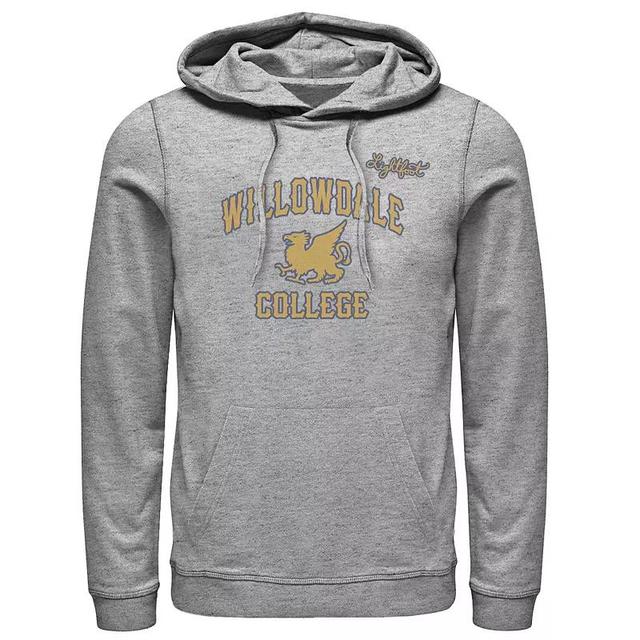 Mens Disney/Pixar Onward Willowdale College Logo Hoodie Athletic Grey Product Image