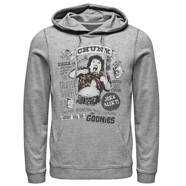 Mens The Goonies Chunk & Sloth Things Text Hoodie Athletic Grey Product Image