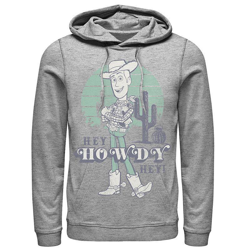 Disney / Pixars Toy Story Woody Mens Pastel Hey Howdy Hey Hoodie Athletic Grey Product Image