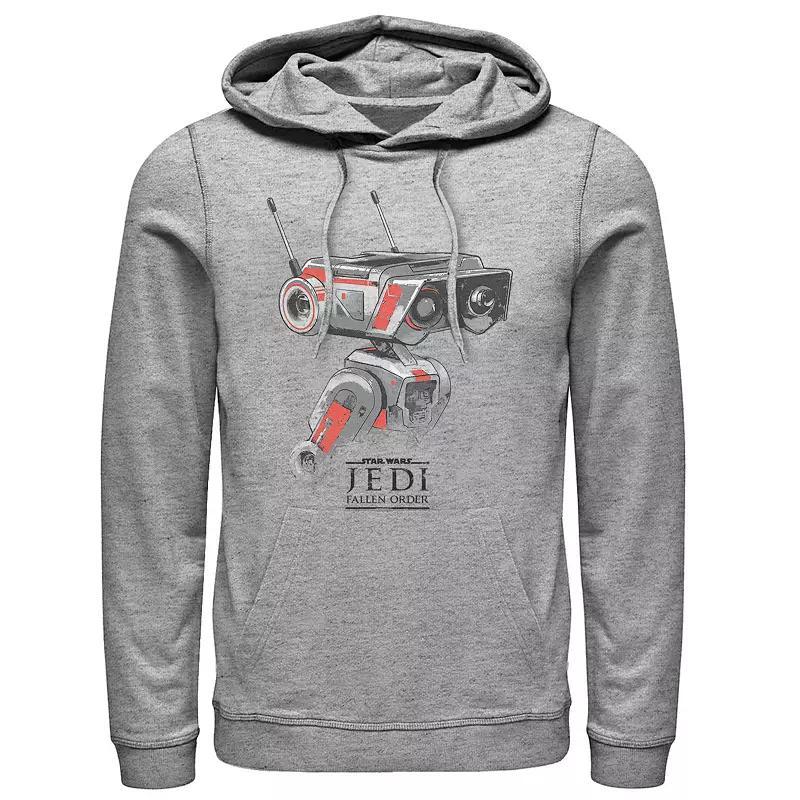 Mens Star Wars Jedi Fallen Order BD-1 Pullover Hoodie Athletic Grey Product Image