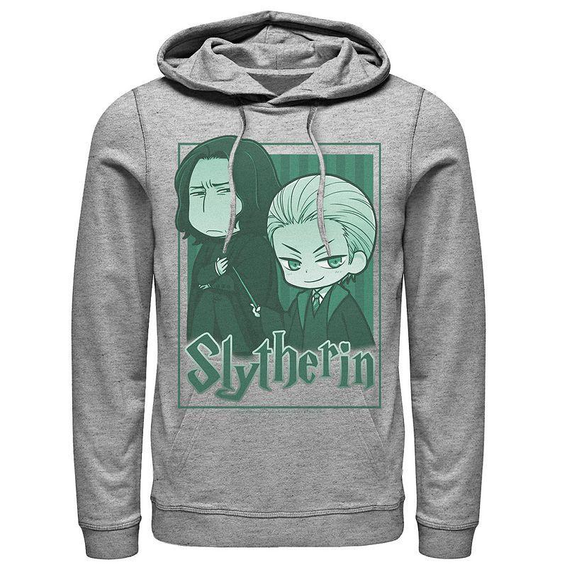 Mens Harry Potter Slytherin Snape & Draco Anime Hoodie Athletic Grey Product Image