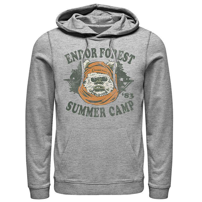 Mens Star Wars Ewok Endor Pullover Hoodie Athletic Grey Product Image