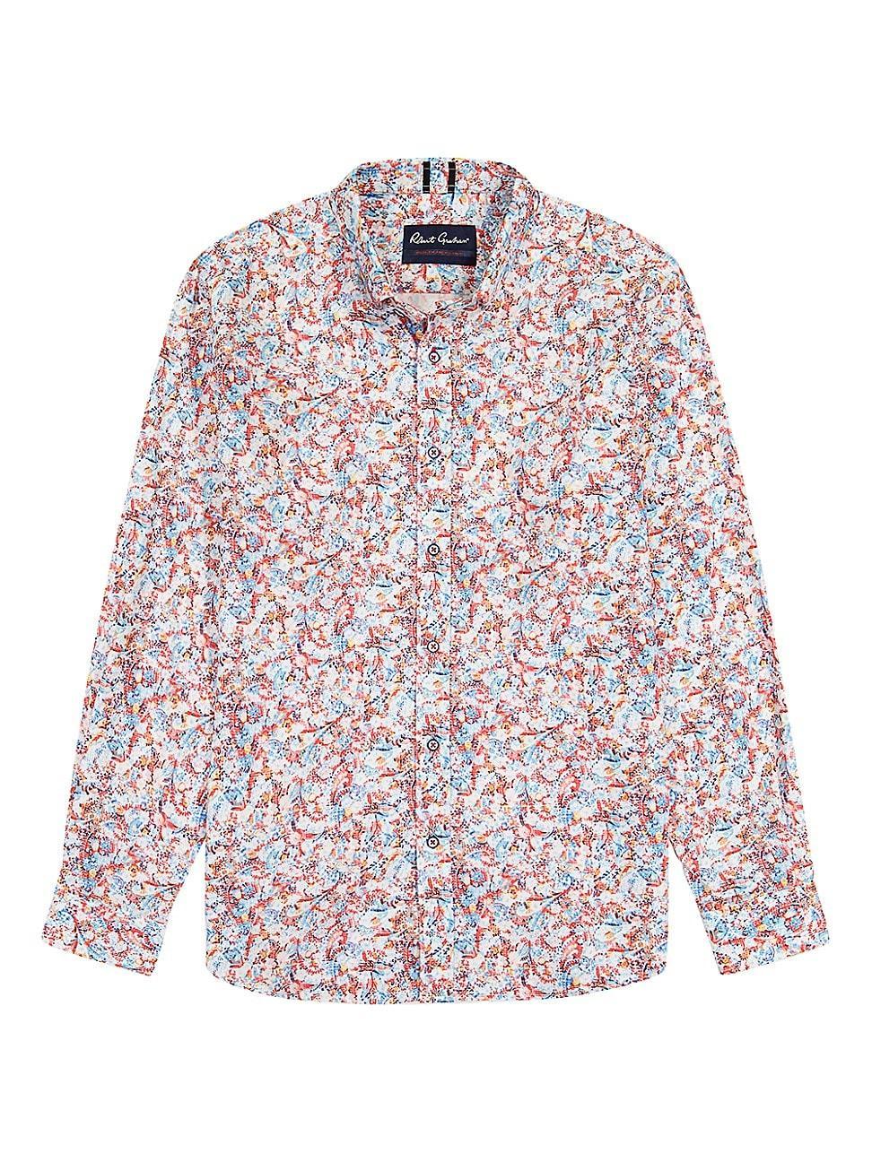 Mens Kamari Printed Button-Down Long-Sleeve Shirt Product Image