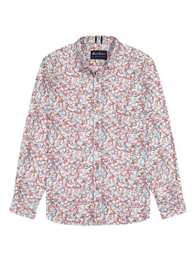 Mens Kamari Printed Button-Down Long-Sleeve Shirt Product Image