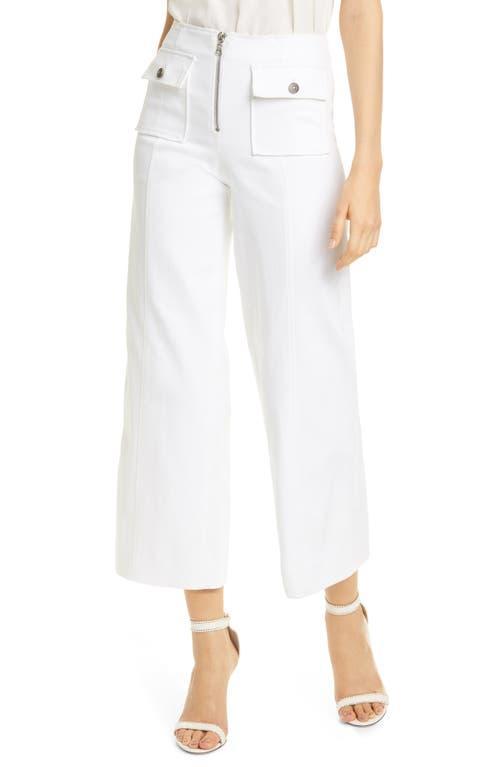 Womens Azure Cropped Wide-Leg Pants Product Image