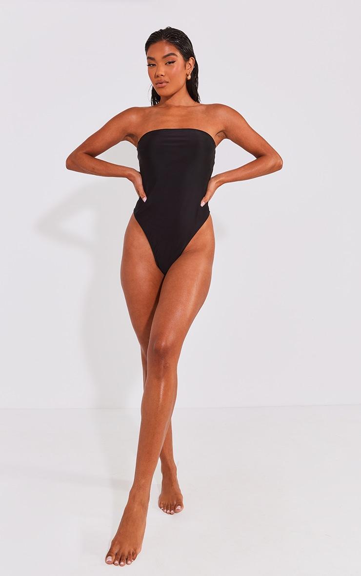 Black Strapless Swimsuit Product Image