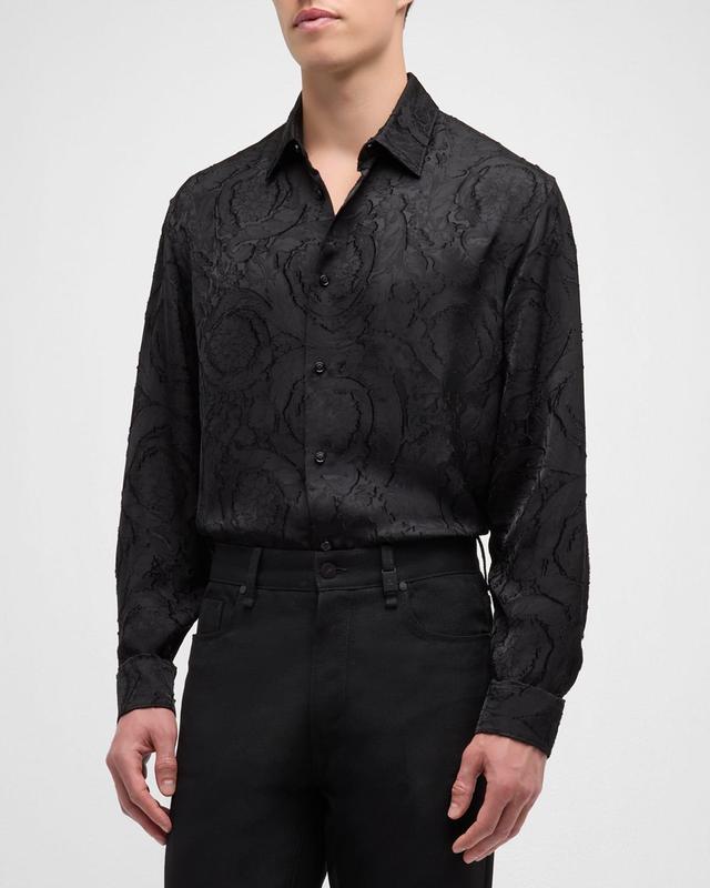 Men's Tonal Barocco Sport Shirt Product Image