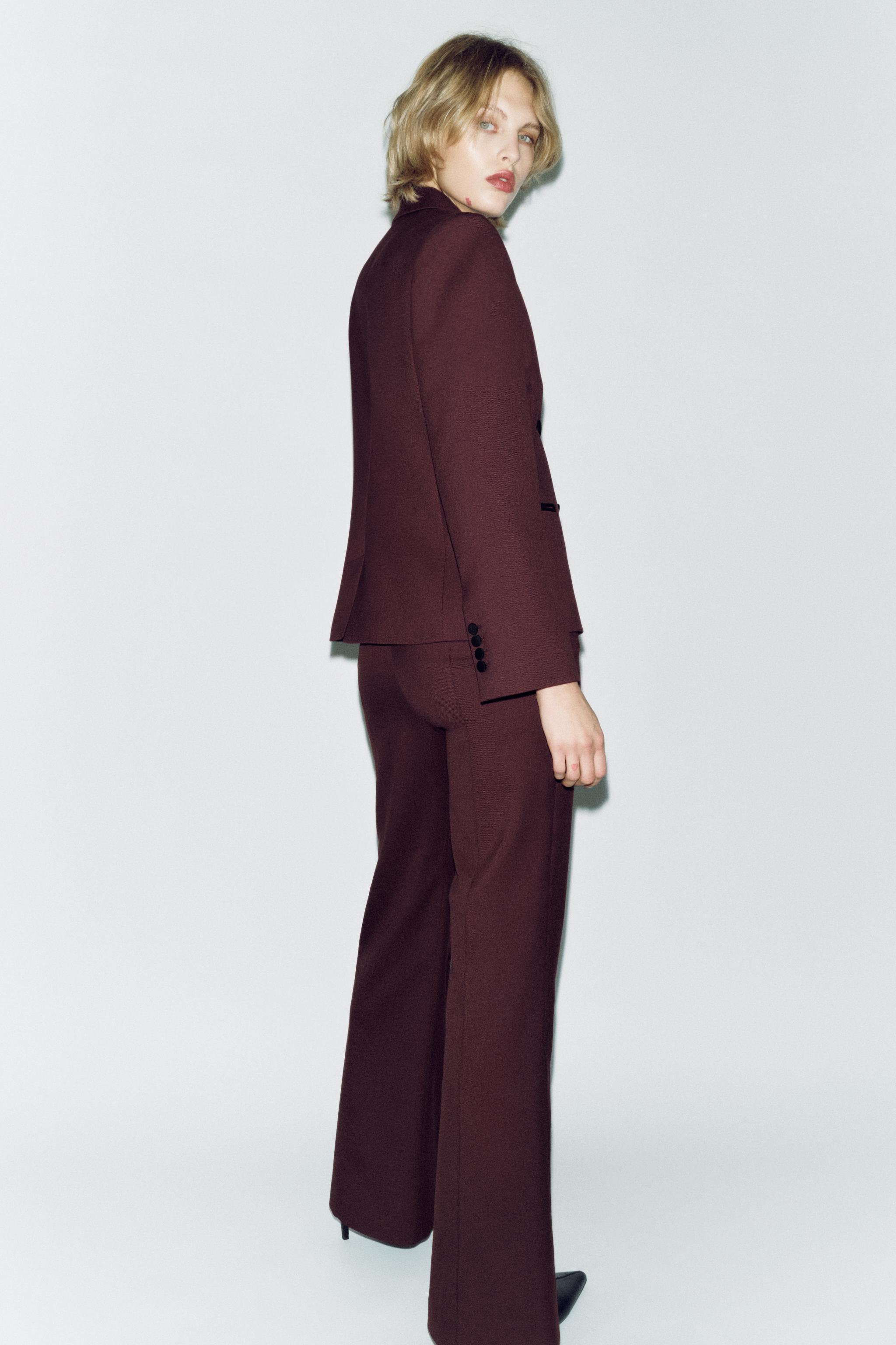 FLARED SEAMED PANTS ZW COLLECTION PANTS Product Image