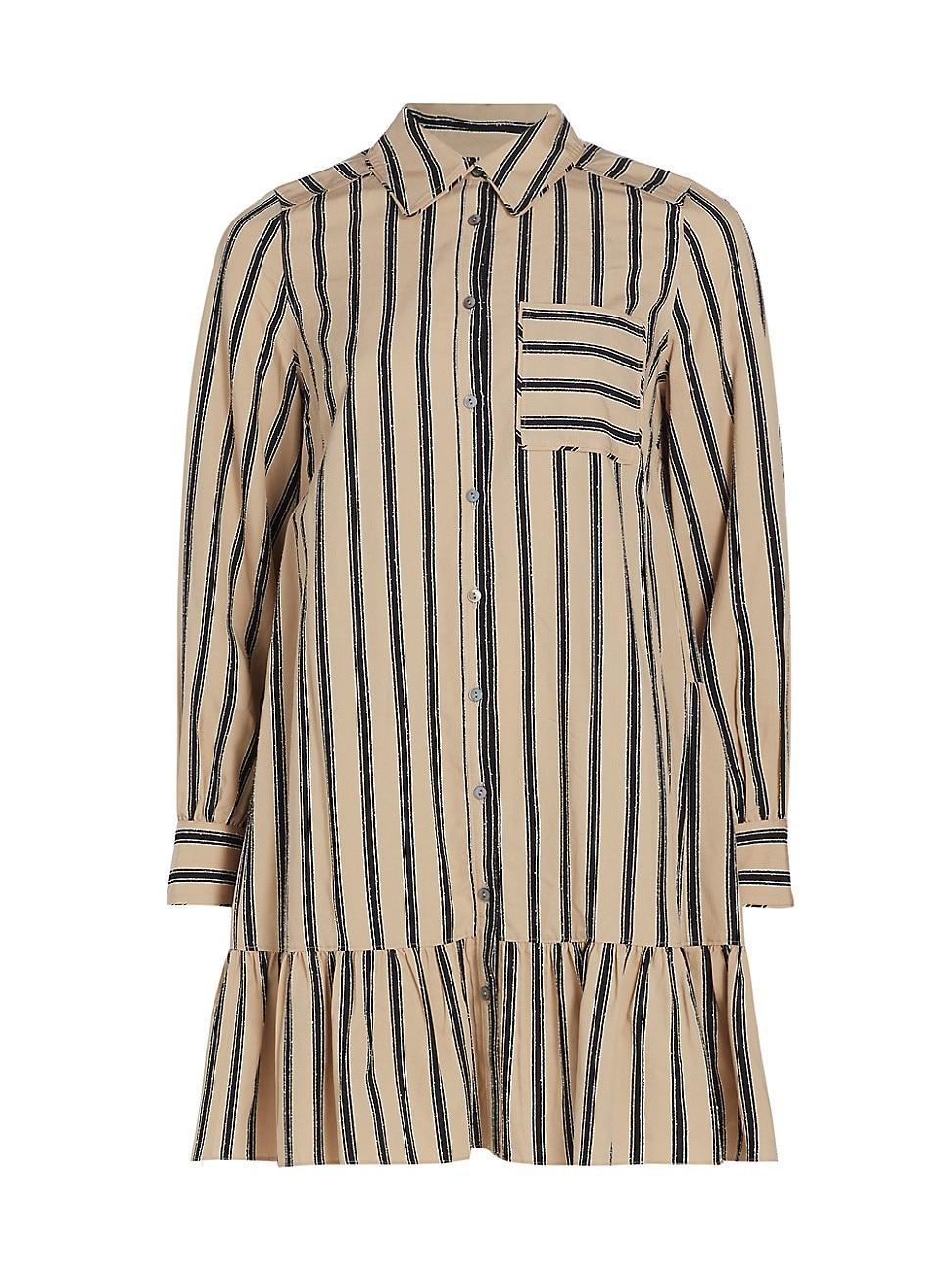 Womens Arlette Striped Mini Shirtdress Product Image