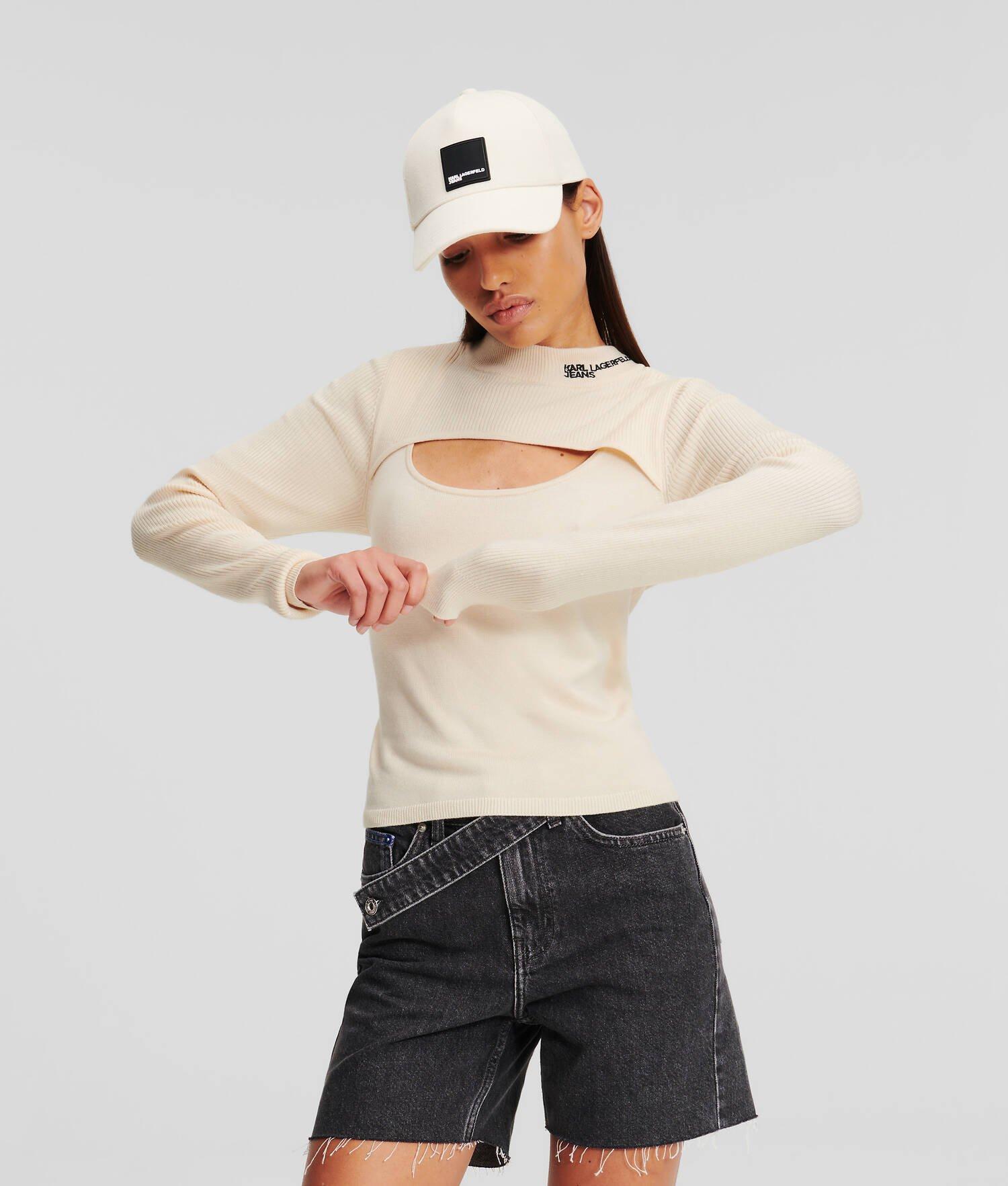 KLJ CUTOUT MOCK NECK SWEATER Product Image