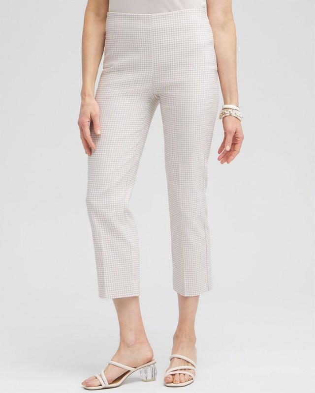 Women's Juliet Gingham Straight Cropped Pants Product Image