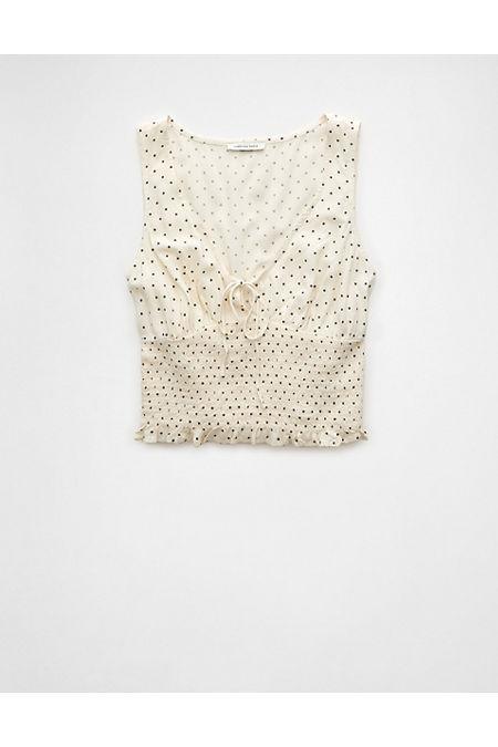 AE Smocked V-Neck Tank Top Women's Product Image