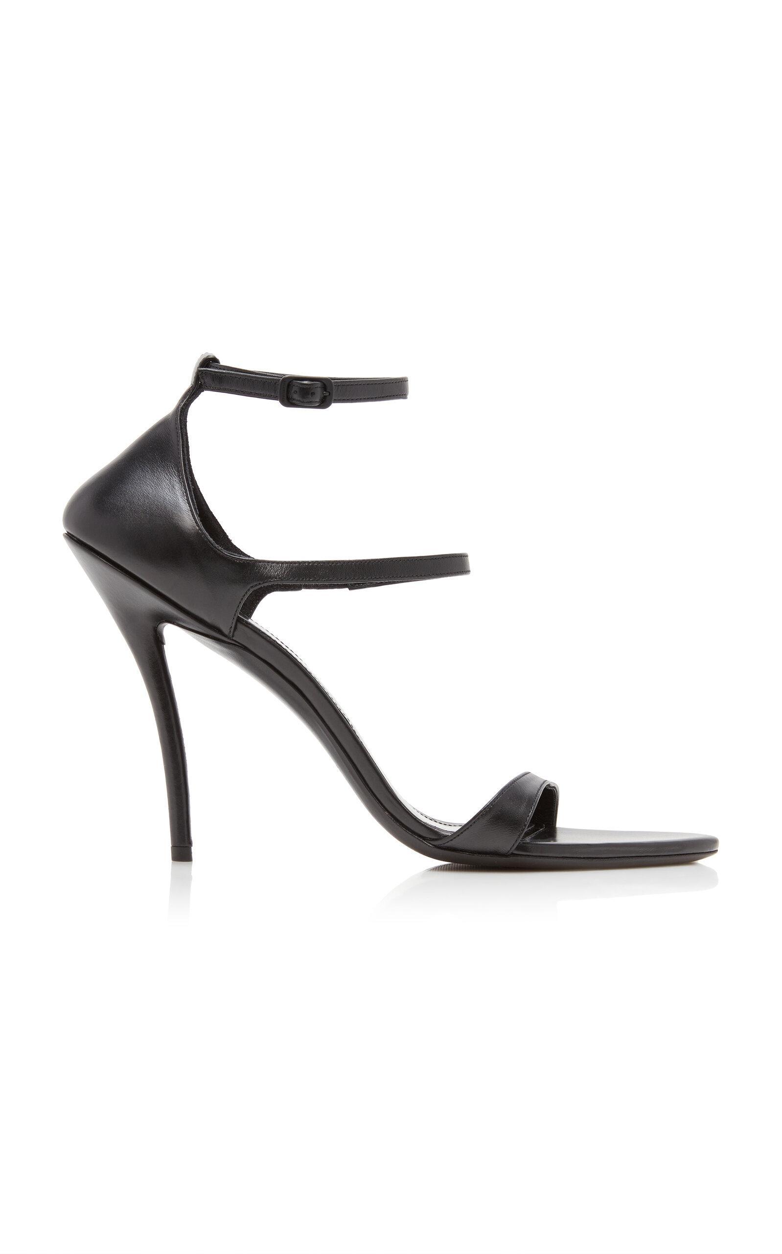 BALENCIAGA Honey Leather Sandals In Black Product Image