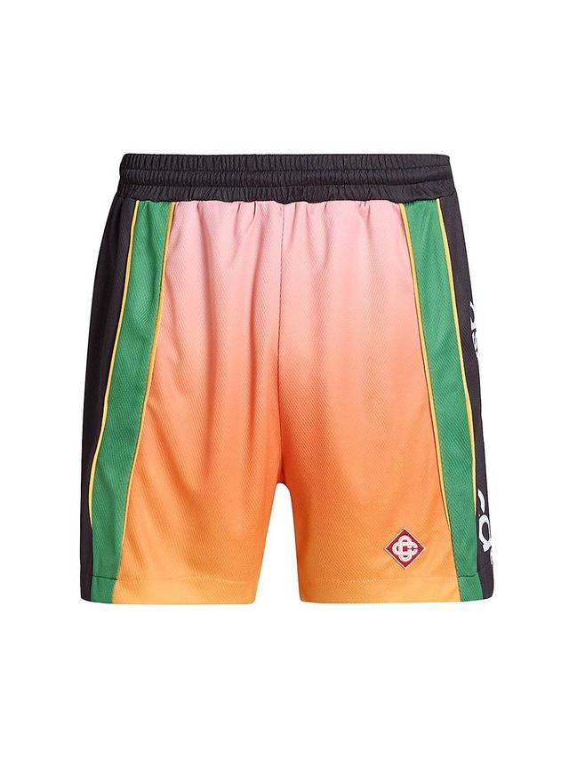 Mens Striped Gradient Football Shorts Product Image