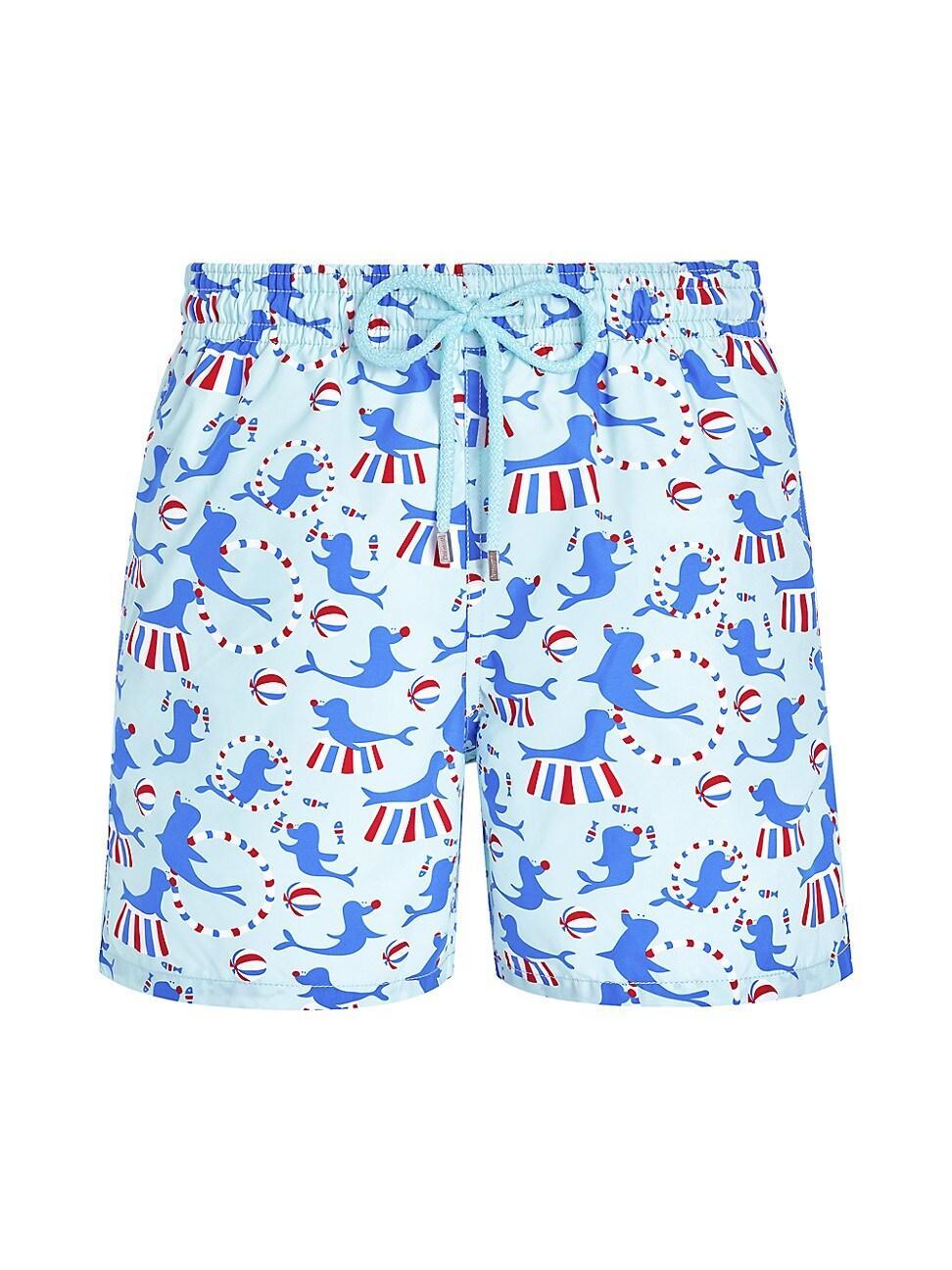 Mens Circus-Print Swim Trunks Product Image