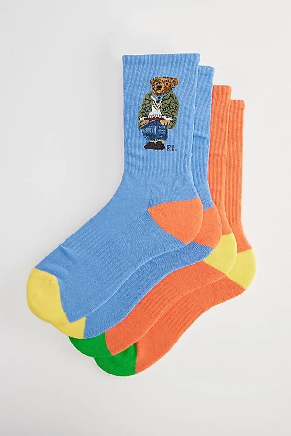 Polo Ralph Lauren Mens 2-Pk. American In Paris Bear Crew Socks Product Image