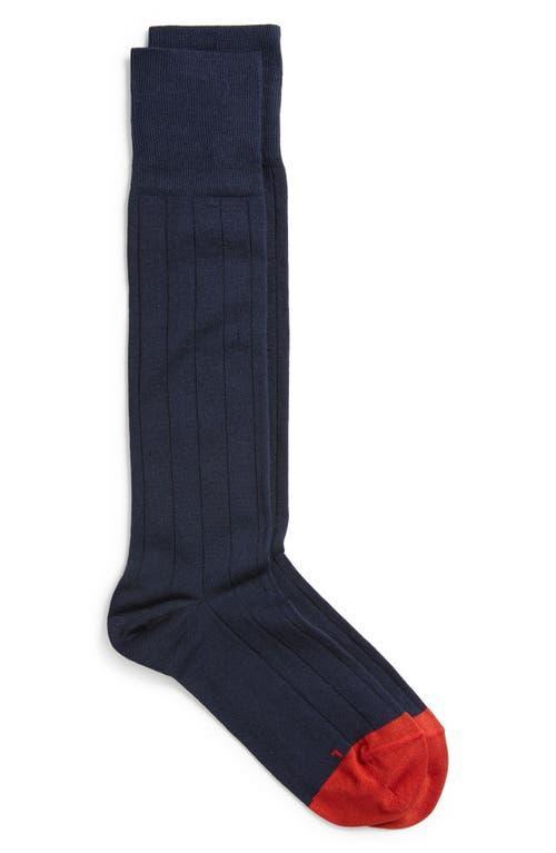 EDWARD ARMAH Pima Cotton Blend Rib Dress Socks Product Image