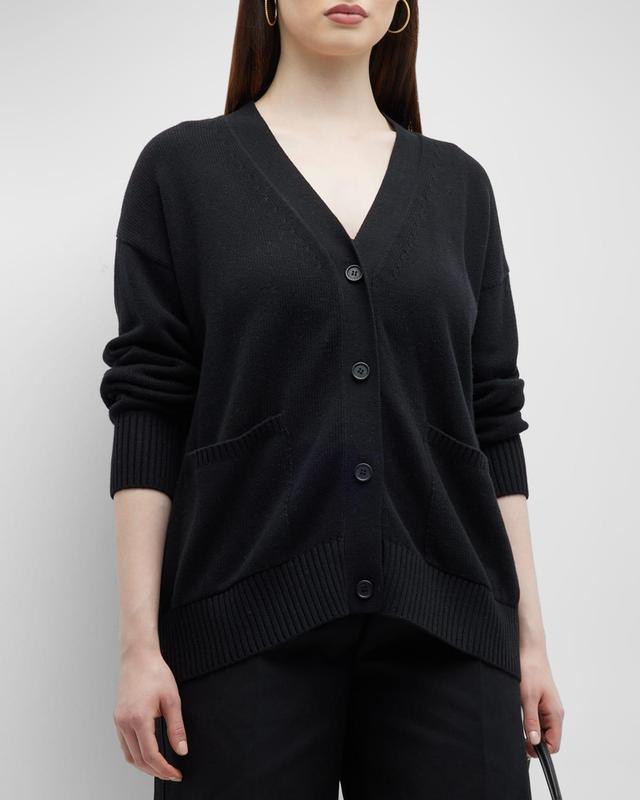 Womens Patch-Pocket Cotton Cardigan Product Image